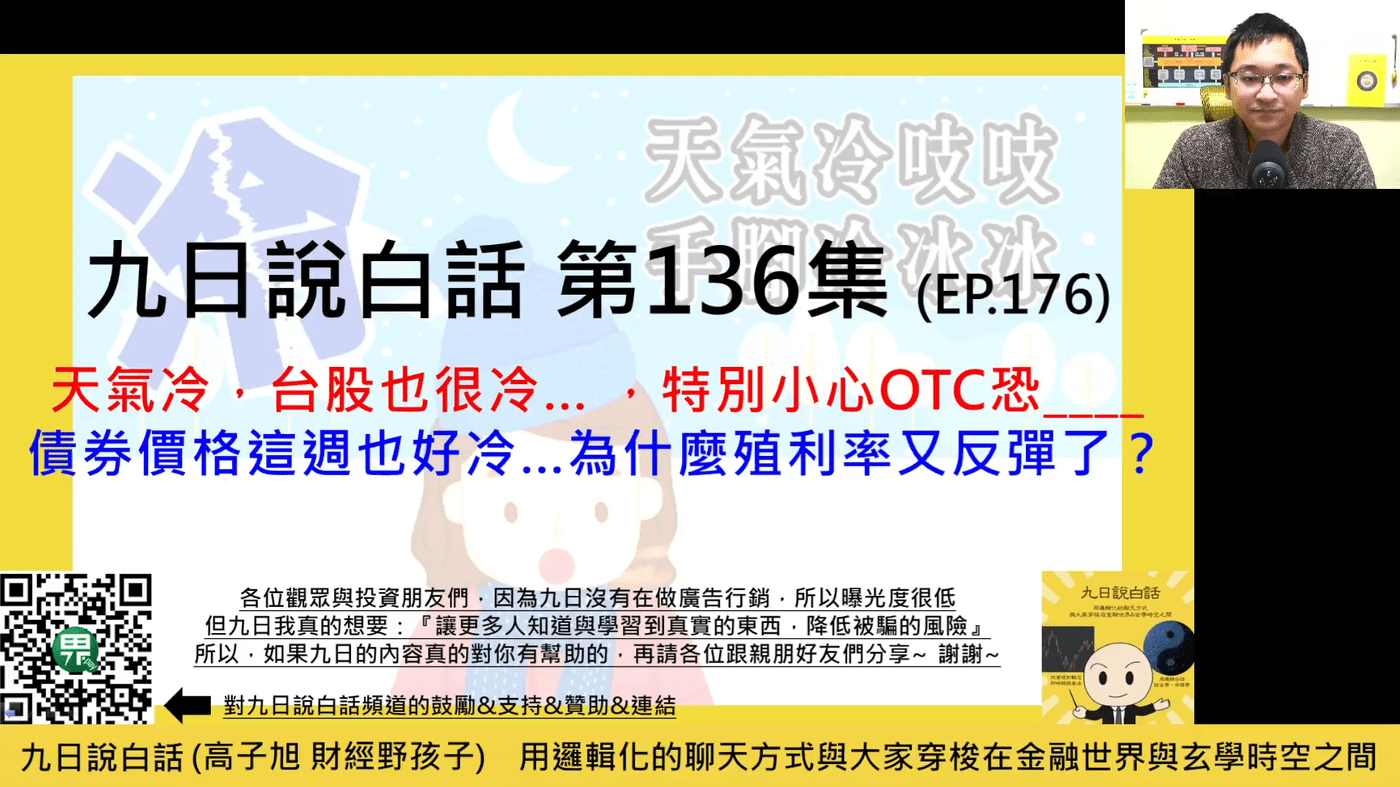 九日說白話136 短片版】天氣冷，台股也很冷…，特別小心OTC恐____；債券- PressPlay