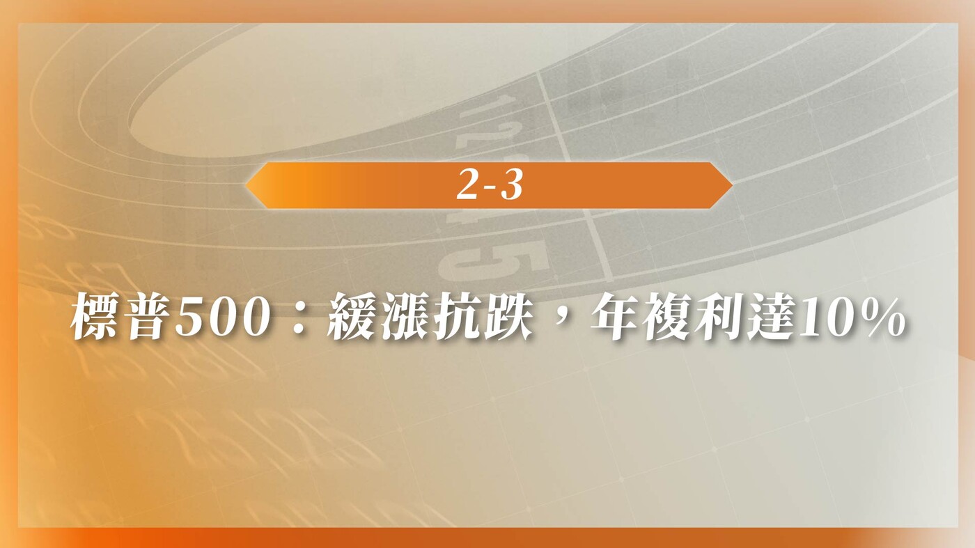 2-3 標普500：緩漲抗跌，年複利達10% - PressPlay